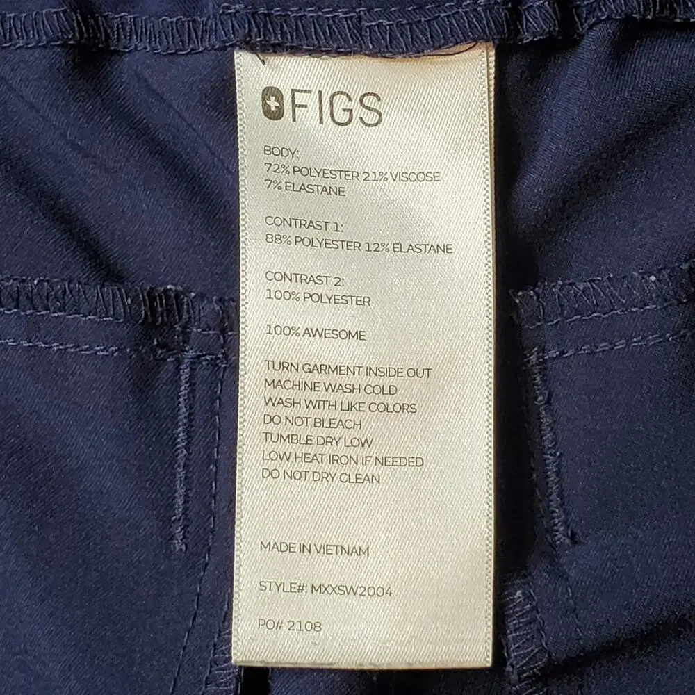 Figs Men's Size M Tansen Jogger Slim-Fit Scrub Pants Blue MXXSW2004S